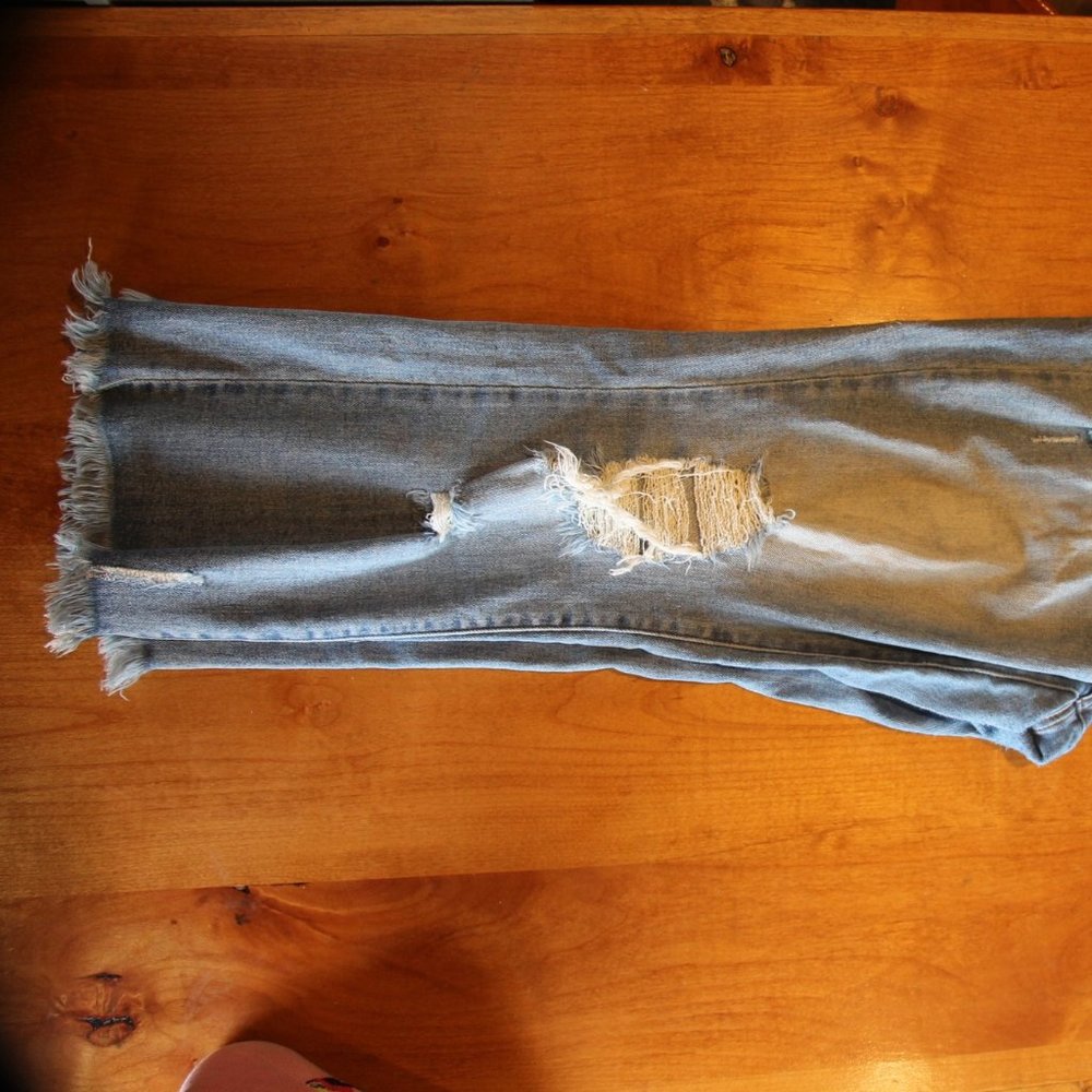 Distressed Cropped Risen Jeans - image 2